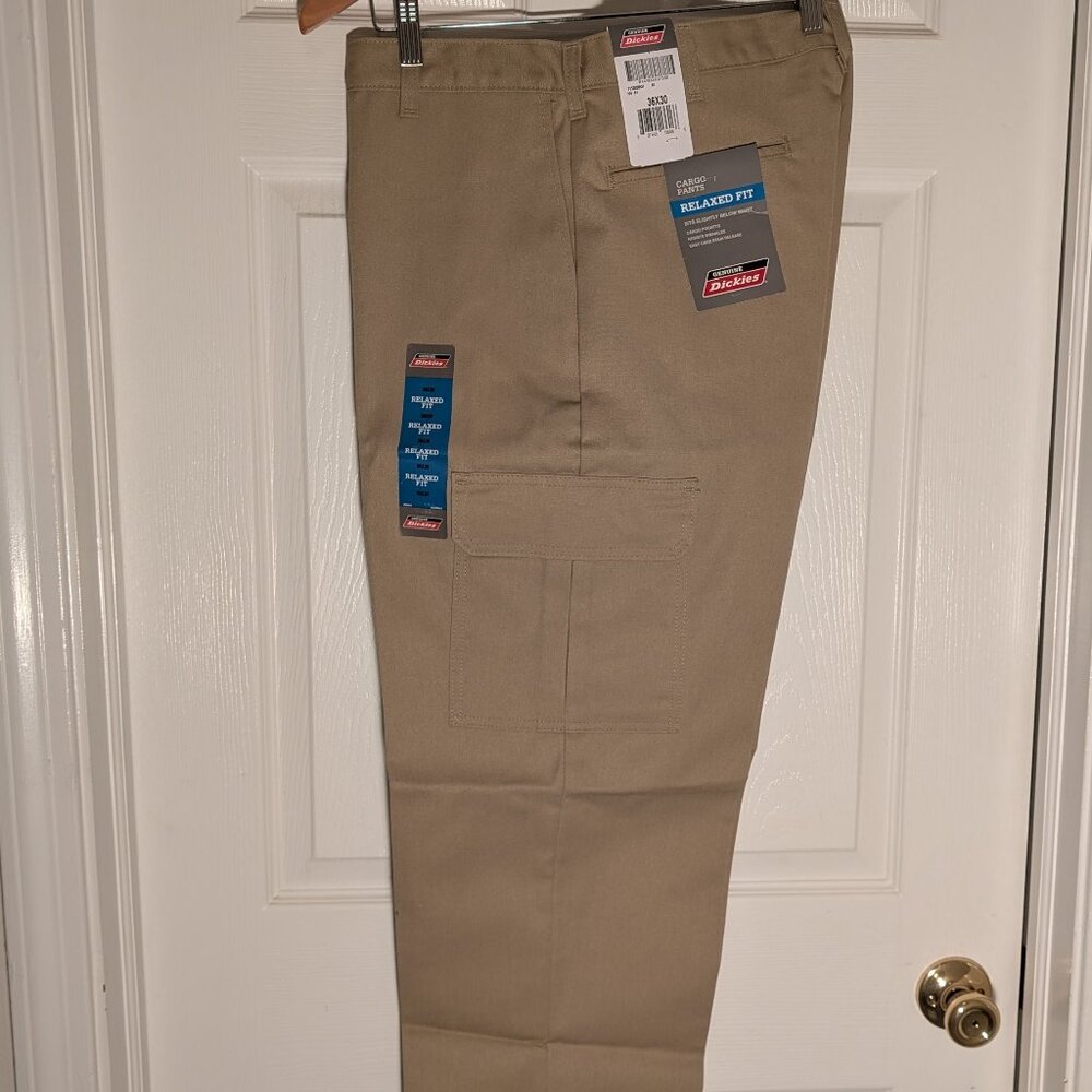 Men's Khaki Cargo Pants by Dickies Size 36x30
